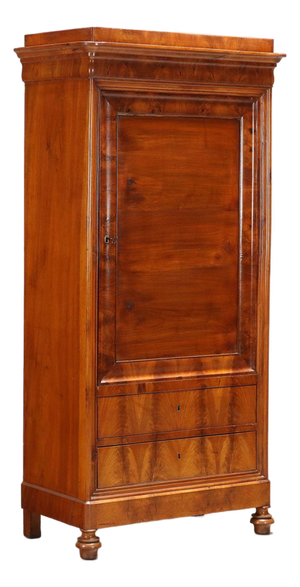 Antique Charles X Wardrobe in Mahogany, Italy, 19th Century