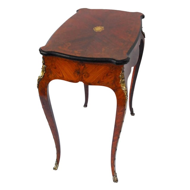 Auburn 1860s French Kingwood & Thuya Wood Brass Inlaid Dressing Table For Sale - Image 8 of 9