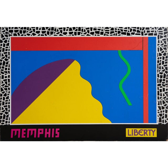 Original Vintage Post Modern Advertising Sign for Memphis Group at ...