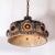 Mid-Century Cool Umber Glazed Ceramic Pendant Chandelier With Amber Glass Detail For Sale - Image 13 of 15