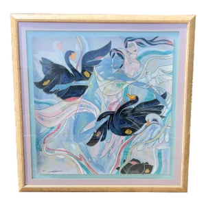 Yamin Young, Serigraph Signed "Quartet (Variation of the Gouache)" Framed and Numbered 29/175
