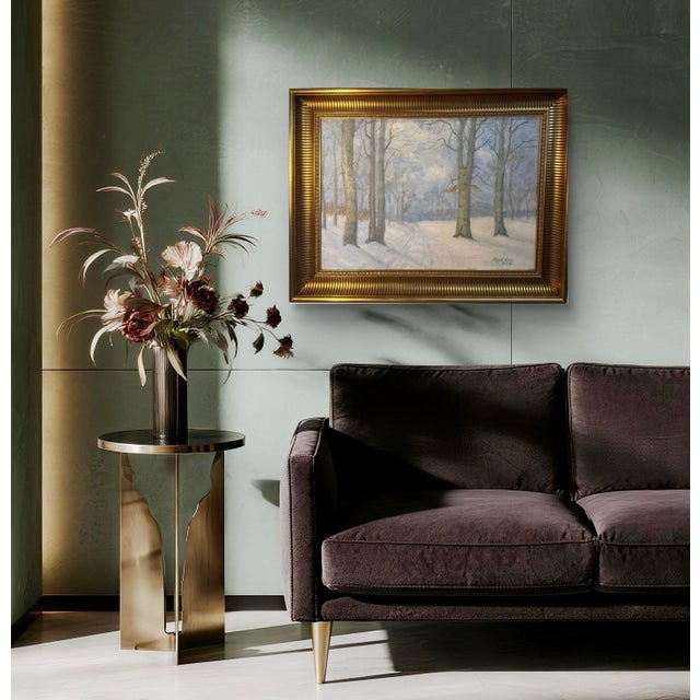 Painting signed in January 1- and Oyert Olsen certain captured the beauty of blue bird winter day.