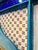 Antique Late 19th Century Blue Painted Moorish Style Stained Glass Door With Hand-Painted Landscape Panel For Sale - Image 9 of 15