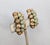 Mid-Century Modern Vintage 1950s Signed Napier Goldtone Faux-Turquoise Beaded Clip Earrings-2 Pieces For Sale - Image 3 of 7