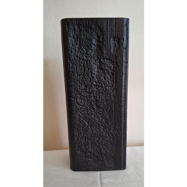 Ceramic Large Vintage German Vase in Black Porcelain by Martin Freyer for Rosenthal Studio Linie, 1970s For Sale - Image 7 of 7