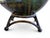 Dark Green Artisan Glazed Ceramic Vase on Wrought Iron Stand With Sculptural Horn Accent For Sale - Image 8 of 10