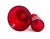 Mid-Century Modern Vintage Czech Art Glass Ruby Red Vase & Matching Candleholder For Sale - Image 3 of 4