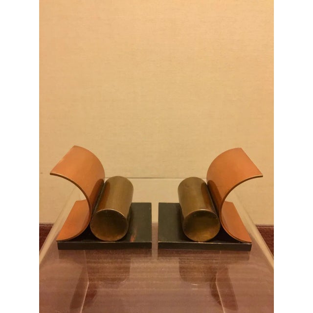 Art Deco 1930s Walter Von Nessen Art Deco Modernist Bookends - a Pair For Sale - Image 3 of 10