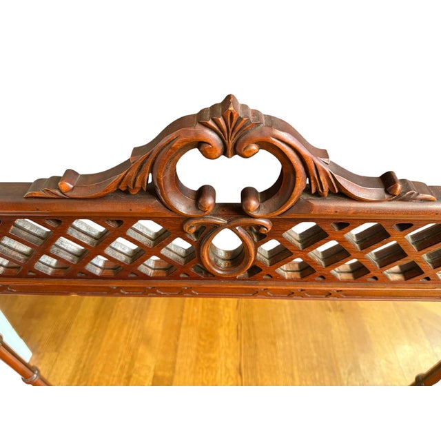 Quick Hits: Vintage 1940s mirror by Pennsylvania Furniture Co. Intricate chinoiserie-style fretwork with bamboo column...