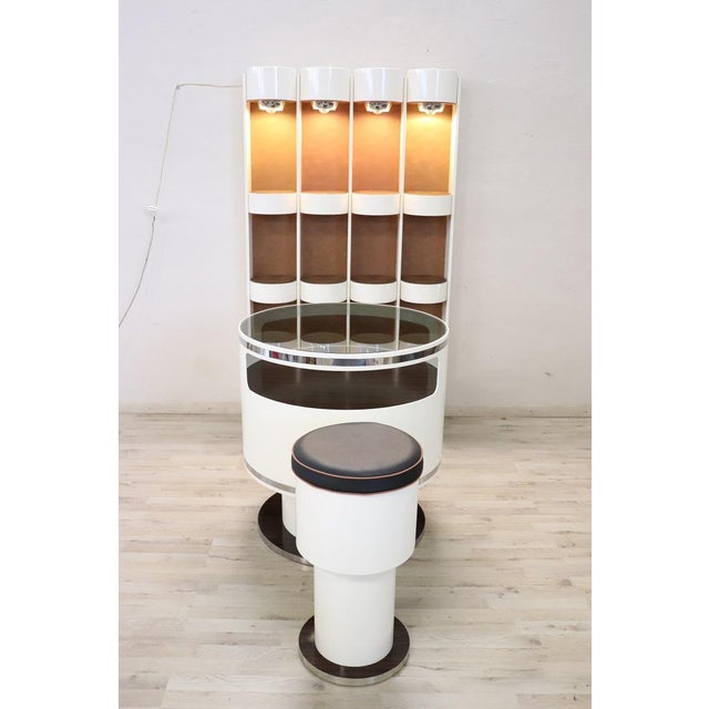 Space Age White Bar Set, 1960s, Set of 3 For Sale - Image 4 of 16