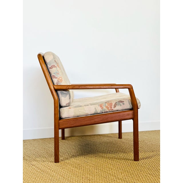 Danish Bench in Teak and Floral Fabric from Dyrlund, 1960s For Sale - Image 9 of 18