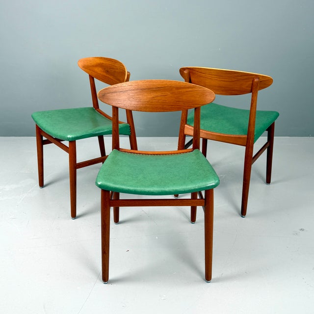 Teak Chairs from Naestved Møbelfabrik, Denmark, 1960s, Set of 3, in Good conditions. Designed 1960 to 1969 This piece has...