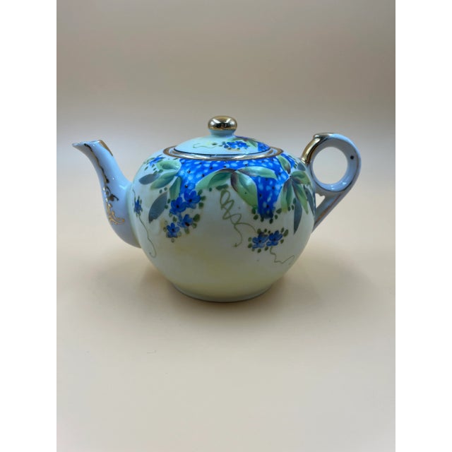 Vintage Nippon Floral Asian Ceramic Tea Set- 3 Pieces For Sale - Image 11 of 12