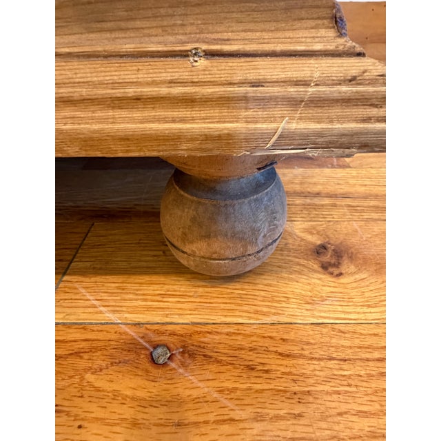 Mid 20th Century Antique Scrubbed Pine Server For Sale - Image 5 of 12