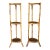 Pair of Victorian Rattan Three-Tier Plant Stands, Late 19th Century For Sale