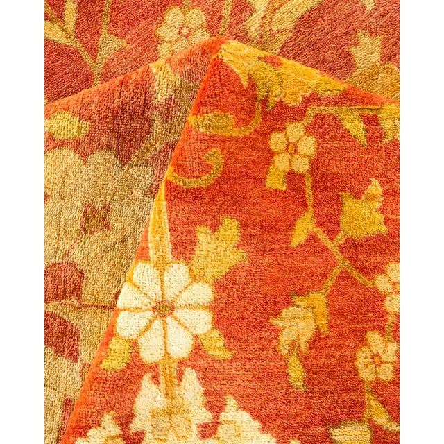 Textile Eclectic, One-of-a-Kind Hand-Knotted Area Rug - Orange, 11' 8" x 14' 9" For Sale - Image 7 of 8