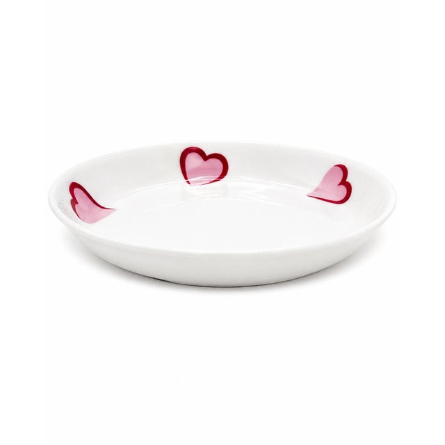 Mid 20th Century Mid 20th Century D. Porthault Paris Les Coeurs Pink Hearts Trinket Dish Bowl Porcelain Limoges For Sale - Image 5 of 9