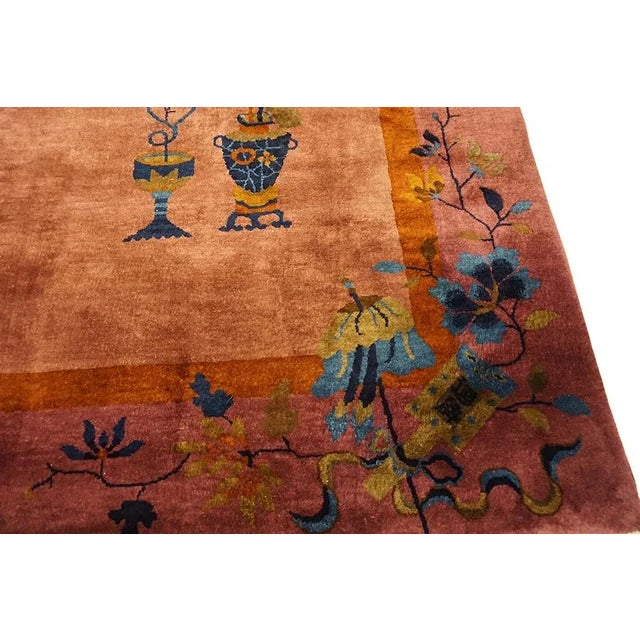 1920s Purple Mauve Antique Solid / Open Field Chinese Art Deco Carpet Rug For Sale - Image 10 of 10