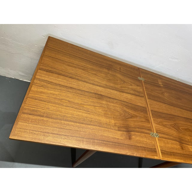 Wood Danish Folding Teak Dining Table, Denmark, 1960s For Sale - Image 7 of 9