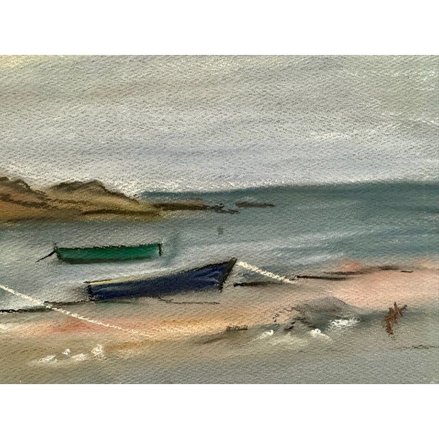 Rustic Title: Henry Emil Salloch Original Pastel on Paper Les Islets, 1957. For Sale - Image 3 of 8