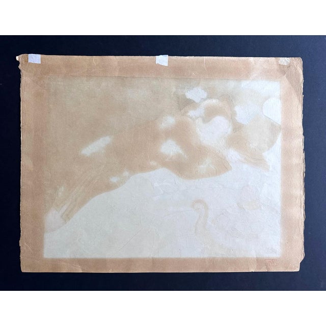 Paper Japanese Woodblock Print Fumees de Santal by Paul Jacoulet For Sale - Image 7 of 14