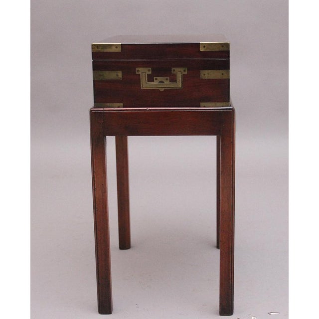 Wood Antique Mahogany Box on Later Stand, 1840s For Sale - Image 7 of 15