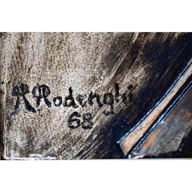 R. Rodenghi, Abstract Relief Painting, 1968, Mixed Media For Sale - Image 9 of 12