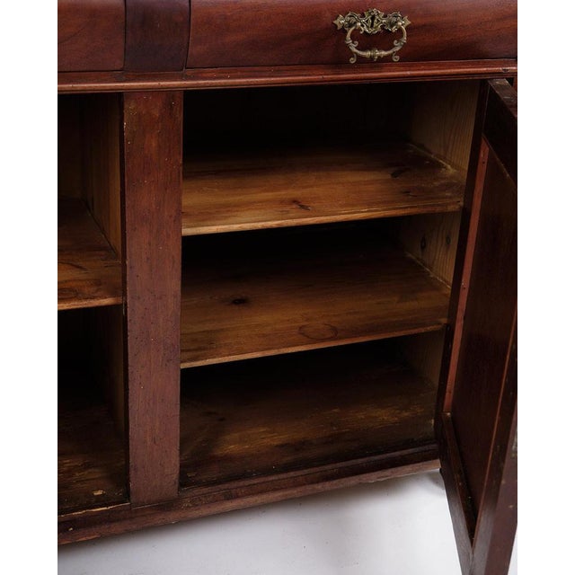 Low Sideboard with Fixed Shelves in Mahogany For Sale - Image 10 of 15