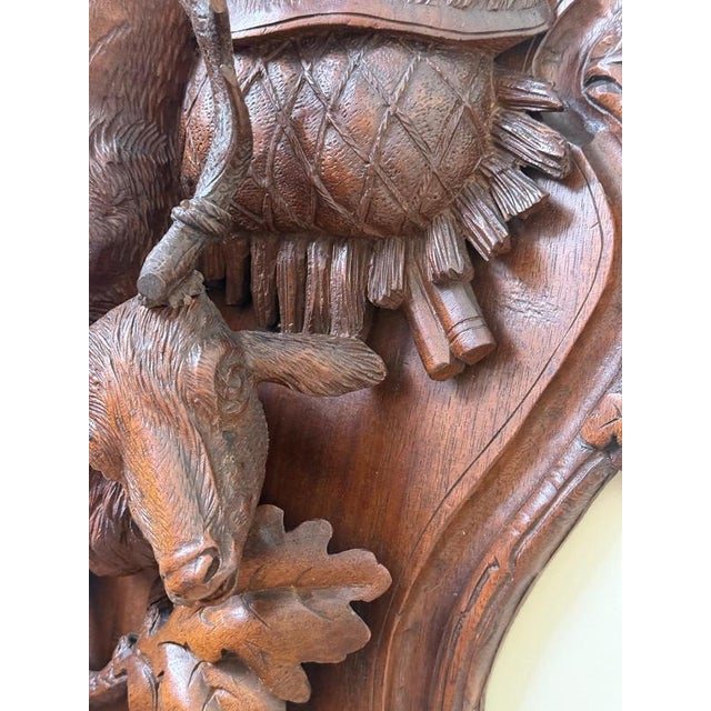 Late 19th Century Black Forest Hunting Plaque attributed to Johann Flück, 1880 For Sale - Image 5 of 18