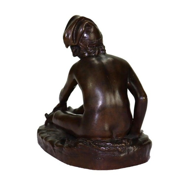 Antique French Barbedenne Fondeur Bronze Figure “Neopolitan Fisherboy” C1890 For Sale - Image 6 of 10