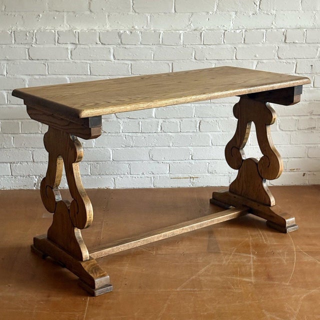 Vintage Oak Console Table For Sale - Image 10 of 10