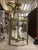 Hollywood Regency Mid 20th Century Italian Mid-Century Brass & Glass Lantern Chandelier, 4-Light For Sale - Image 3 of 5