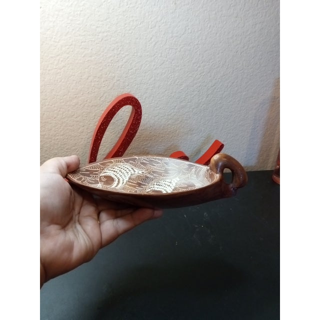 1980s Hand Carved Soapstone Swan Trinket Holder From Kenya For Sale - Image 4 of 7