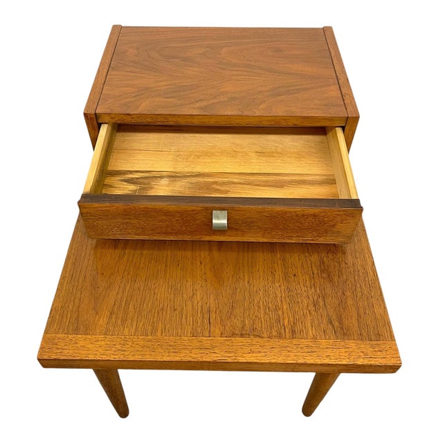 Vintage Mid Century Modern Nightstand by American of Martinsville One Drawer End Table For Sale In Seattle - Image 6 of 9