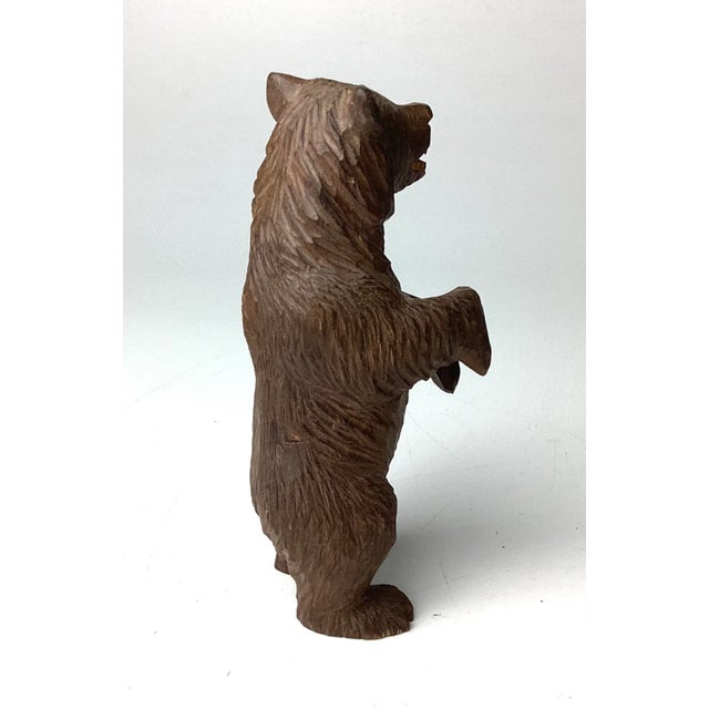 Early 20th Century Vintage Early 20th Century Carved Wood Bear For Sale - Image 5 of 7