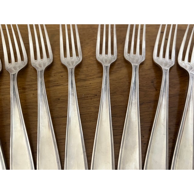 Christofle Christofle Forks in Clerment Marot Pattern-Set of 12 For Sale - Image 4 of 9