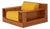 Mid-Century Modern Italian Lounge Chair with Wood Frame and Yellow Upholstery, 1970s For Sale