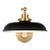 Chapman & Myers by Visual Comfort Studio Wellfleet Single Arm Wide Task Sconce, Midnight Black & Burnished Brass For Sale