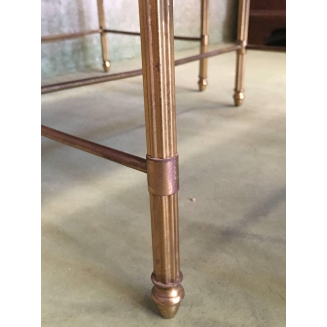 Mid 19th Century 19th Century Set of Three Nesting Tables in Brass and Mahogany, France For Sale - Image 5 of 13