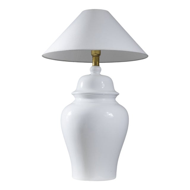 White Table Lamp by Tommaso Barbi, 1970s For Sale