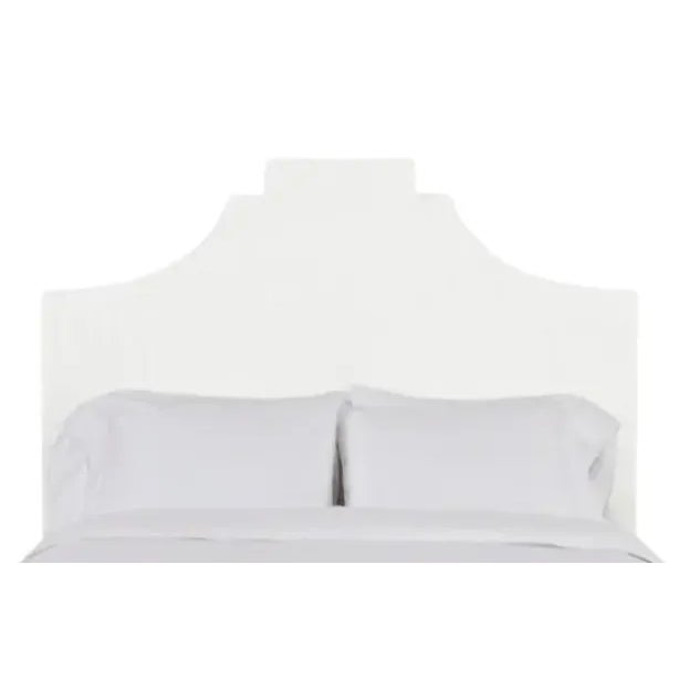 Nadine King Headboard, Ivory Linen For Sale