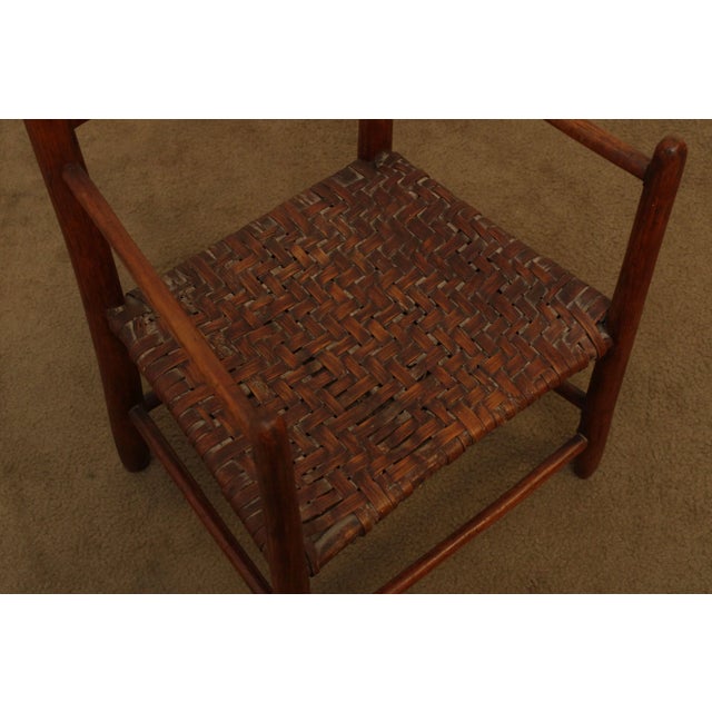 Late 19th Century Youth Ladder Back Chair with Basketweave Cane Seat For Sale - Image 5 of 13