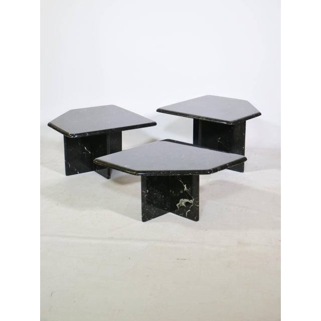 1990s Postmodern Marble Side Tables, Italy, 1990s, Set of 3 For Sale - Image 5 of 11