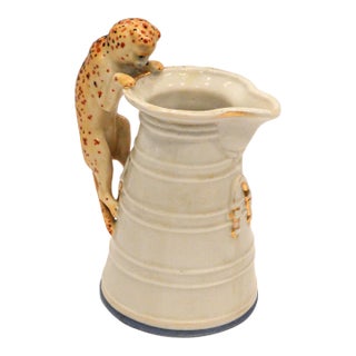 Rare Antique Copeland Spode "Cat-in-the-Pail" Ribbed Creamer For Sale