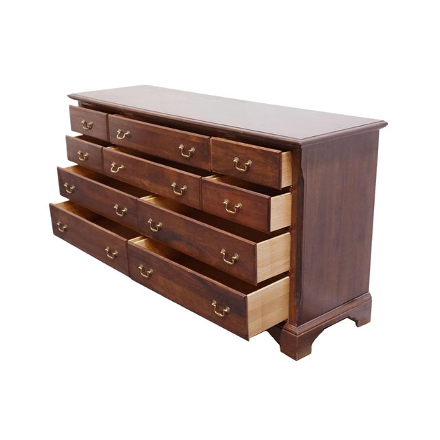 Cresent Furniture Solid Cherry Traditional Style 68" Triple Dresser 7268 For Sale In Kansas City - Image 6 of 13