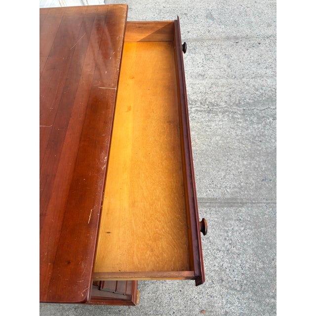 Solid Wood Early American Dresser, Vintage 4 Drawer Chest, Maple Wood Bedroom Storage For Sale - Image 9 of 12