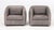 Pair of Modern Style Gray Suede Tub Chairs, with lumbar cushions. 30" H x 31.5" W x 35" D; seat: 16.5" D. Provenance: From...