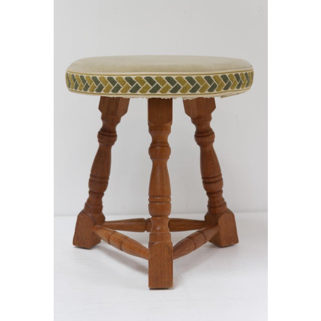 Mid-Century Danish Oak Tripod Stool, 1950s For Sale - Image 18 of 18