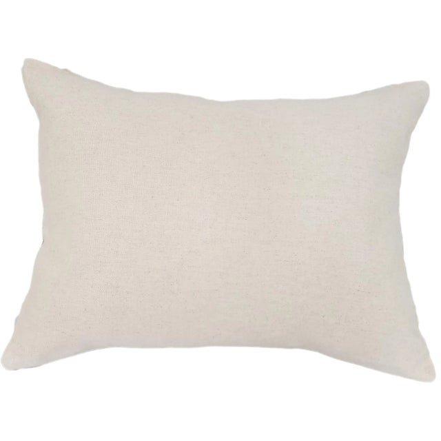 Silk Uzbek Ikat Velvet Hand Made Pillow Cushion with natural linen backing and hidden zipper. 10/90 down feather insert is...