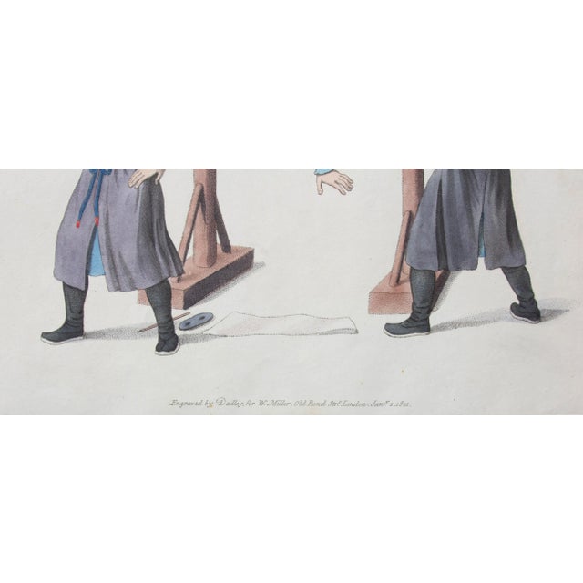 Traditional Antique Hand Colored Print of Chinese Life For Sale - Image 3 of 4